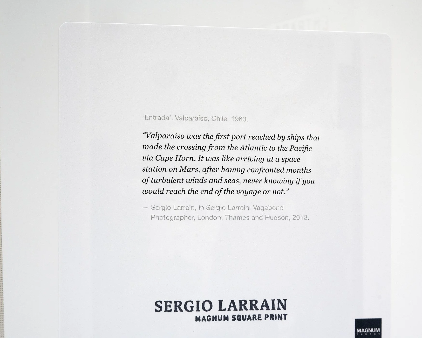 Valparaiso by Sergio Larrain (with a print of Valparaiso. 1963